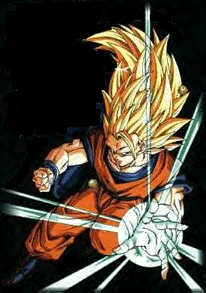 Gokou in SSJ 3 form